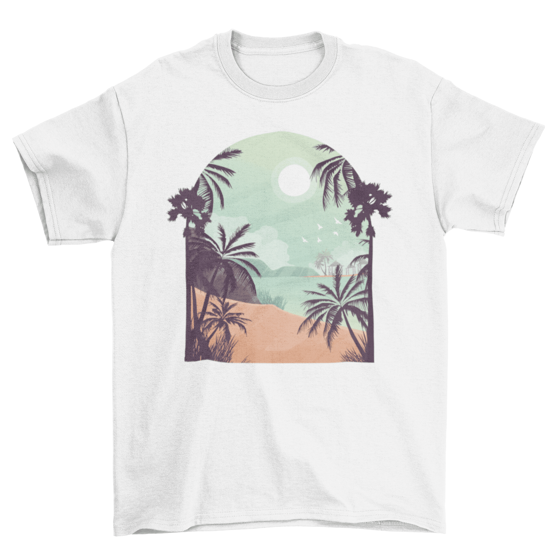 Exotic Beach T-shirt Design - Sterilamo