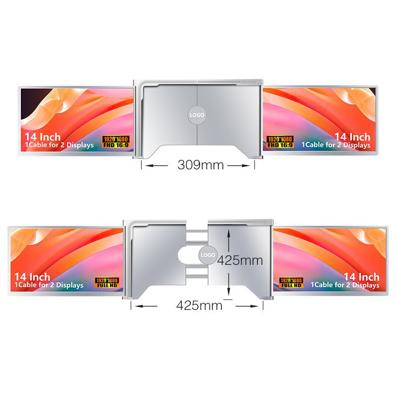 2023 portable 14 inch laptop triple screen laptop screen extender - Sterilamo