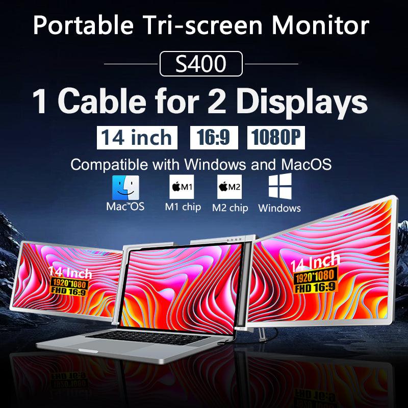 2023 portable 14 inch laptop triple screen laptop screen extender - Sterilamo
