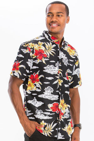 HAWAIIAN BUTTON DOWN SHIRT - Sterilamo