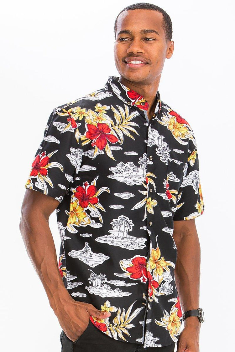 HAWAIIAN BUTTON DOWN SHIRT - Sterilamo