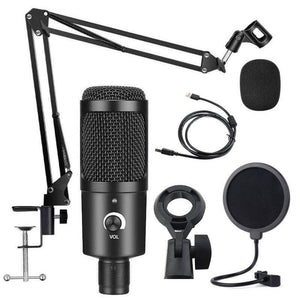 Usb Computer Condenser Microphone Kit With Adjustable Scissor Arm - Sterilamo